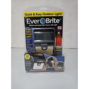 Ever Brite deluxe motion activated solar power 8 LED lights outdoor  New